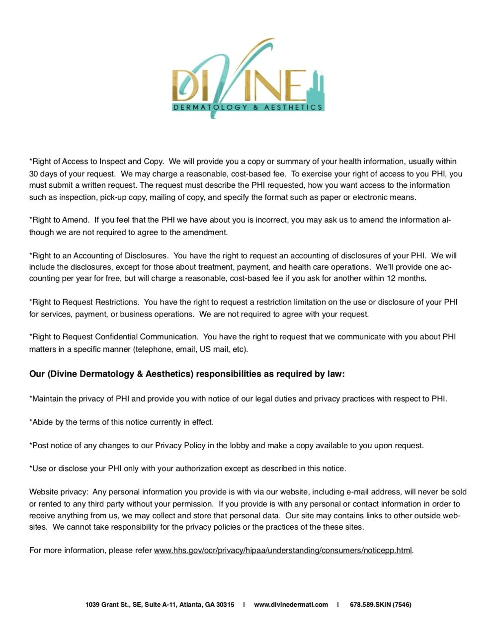 Notice of Privacy Practices Page 3